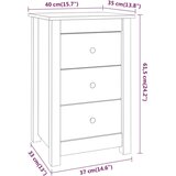  Nočna omarica 40x35x61,5 cm trdna borovina, (20730264) | Shoptok.si