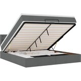 Maison Chic Otomanski Posteljni okvir - Dvoposteljna postelja - Zakonska postelja z vzmetnico siv 160x200 cm blago-J1831, (21771064) | Shoptok.si