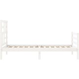  Za krevet s uzglavljem crni 100x200 cm od masivnog drva | shoptok.hr