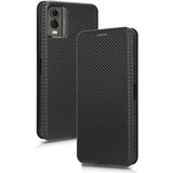 INORCO Za Nokia C32 PU usnjena torbica s teksturo iz ogljikovih vlaken, stojalo za telefon, (22035386) | Shoptok.si