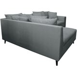 MID.YOU Ecksofa inkl. Hocker, mikrovlakna temno siva | Shoptok.si