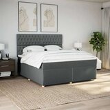 vidaXL Box spring postelja z vzmetnico temno siva 180x200 cm blago | Shoptok.si