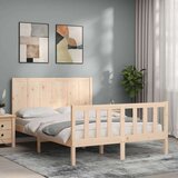  Kreveta s uzglavljem 4FT mali bračni od masivnog drva | shoptok.hr
