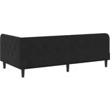 vidaXL Kotna postelja z vzglavjem Črna 90 x 190 cm Žamet | Shoptok.si