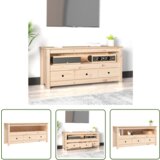 The Living Store TV omarica 114x35x52 cm trdna borovina - TV Omarica, (21738275) | Shoptok.si