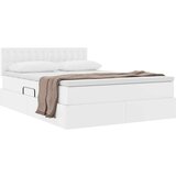 vidaXL Krevet s od storage Čista bijela 140 x 200 cm Lažna koža | shoptok.hr
