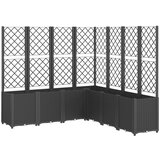 Maison Chic Cvetlično korito - Cvetlični Lonec z oporno mrežo črno 160x160x140 cm PP, (21789903) | Shoptok.si