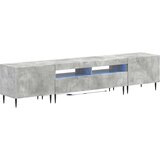  3-dijelni LED TV kabinet Betonska siva Konstruirano drvo | shoptok.hr