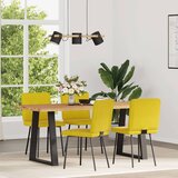vidaXL Jedilni stoli 4 kosi rumen žamet, (21822322) | Shoptok.si