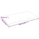  Kupaonska radna ploča svjetlosmeđa 100x60x(2-4) cm masivno drvo | shoptok.hr