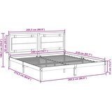 vidaXL dugi okvir kreveta bez madraca 200 x 210 cm masivno drvo | shoptok.hr