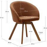 Kave Home Smeđa blagovaonska stolica Marvin – | shoptok.hr