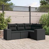 vidaXL 4-dijelni set vrtnih sofa od poliratana s jastucima crni | shoptok.hr