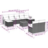  10-dijelni set vrtnih sofa s jastucima bež od poliratana | shoptok.hr