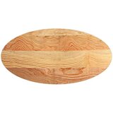 vidaXL Mizna plošča svetlo rjava 120x60x2 cm trdna hrastovina ovalna | Shoptok.si