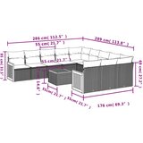  12-dijelni set vrtnih sofa od poliratana s jastucima bež | shoptok.hr