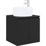 vidaXL Lavabo - Umivaonik s policom Crna 49 5 x 44 5 x 66 cm Konstruirano drvo - Crna | shoptok.hr