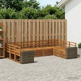  Set vanjskih sofa 9 kom. Prirodna | shoptok.hr