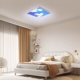  Brilagi-LED prigušiva svetiljka SLIMFRAME LED/58W/230V 60x60 cm srebrna/plava + daljinski upravljač | Eponuda.com