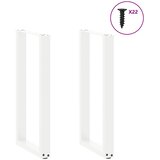 Noge za konzolni stol U-oblik 2 kom Bijele 38 x (72-73) cm Čelik | shoptok.hr