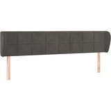  Uzglavlje s ušima tamnosivi 163x23x78/88 cm baršunasti | shoptok.hr