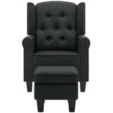  Fotelja od tkanine s tabureom tamnosiva | Eponuda.com