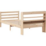 vidaXL Okvir kreveta s uzglavljem 90 x 200 cm od masivne borovine | shoptok.hr