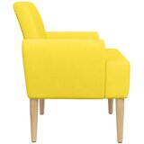  Ljubavni kauč s gumbima Svijetlo žuta 116 x 67 x 81 cm | Eponuda.ba