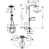 Hansgrohe 26791000 Croma Select S 280 stenska armatura s tuš setom | Shoptok.si