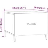  Klubska mizica s kovinskimi nogami 2 kosa 50x50x40 cm, (20715580) | Shoptok.si