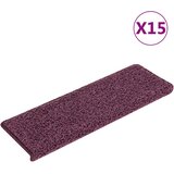  Prostirke za stepenice 15 kom 65x21x4 cm tamnoljubičaste pravokutne rubove | shoptok.hr