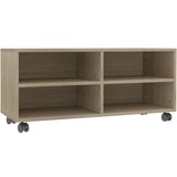 TV ormarić s kotačima boja hrasta sonome 90x35x35 cm od iverice | shoptok.hr