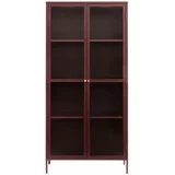 Unique Furniture Crvena metalna vitrina 90x190 cm Bronco -