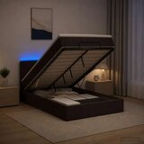  Krevet od pjene s madracem i LED-om Tamno smeđa 120 x 200 cm - Tamno smeđa 120 x 200 cm Prošiveno gumbima | shoptok.hr