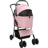 vidaXL Sklopiva kolica za kućne ljubimce Ružičasta 81 x 47 x 99 cm | shoptok.hr