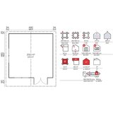 Male kuće Drvena vrtna kuća ENZO D 500 × 500 cm sa šindrom | shoptok.hr