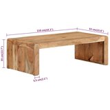  Stolić za kavu 110 x 55 x 35 cm od masivnog drva bagrema | shoptok.hr