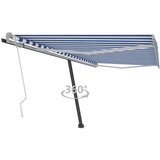 vidaXL Prostostoječa ročno zložljiva tenda 400x300 cm modra/bela Cene