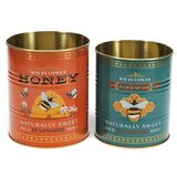 Rex London Dekorativne škatle za shranjevanje v kompletu 2 ks iz kositra ø 11x13 cm Honey – | Shoptok.si