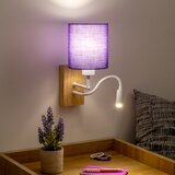  Brilagi - LED zidna lampa NUBILA WOOD 1xE27/25W/230V + LED/3W hrast/ljubičasta | Eponuda.com