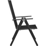  5-dijelni vrtni blagovaonski set od aluminija i tekstilena crni | shoptok.hr