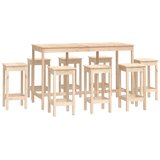 9-dijelni barski set od masivne borovine | shoptok.hr