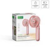  Prijenosni ventilator Green Tech, 1.1W, pink, sa USB punjenjem | Eponuda.ba