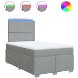 vidaXL Krevet s oprugama i madracem svjetlosivi 120x190 cm od tkanine | shoptok.hr