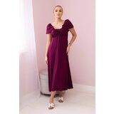 Kesi Women's dress with a tie at the neckline - purple | Shoptok.si