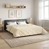  Zimska pokrivača Krema 200 x 220 cm Mikrofibra i teddy flis | shoptok.hr