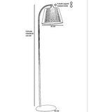 Opviq Podna lampa Azra, 154 cm, E27, Crna | Eponuda.ba