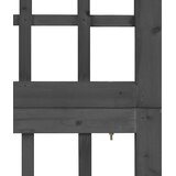 Sobna pregrada / rešetka s 3 panela od jelovine 121x180 cm crna | shoptok.hr
