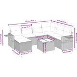  8-dijelni set vrtnih sofa od poliratana s jastucima svjetlosivi | shoptok.hr
