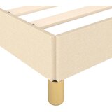  Okvir za krevet s uzglavljem bez madraca krem 80x200 cm tkanine | shoptok.hr